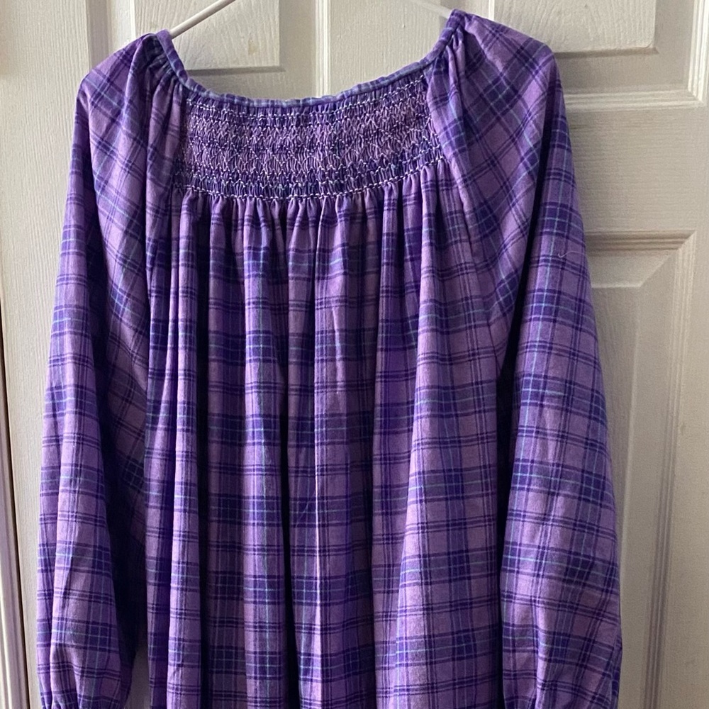 Smocked Flannel Nightgown